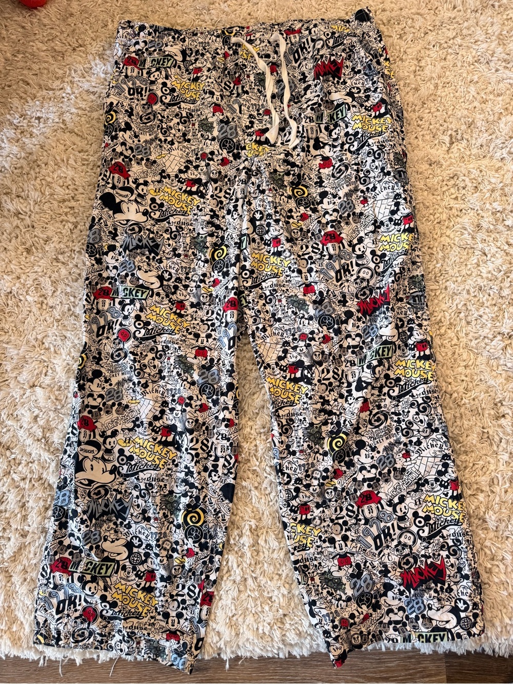 Disney Mickey Mouse adult Pajama Bottoms - size Large